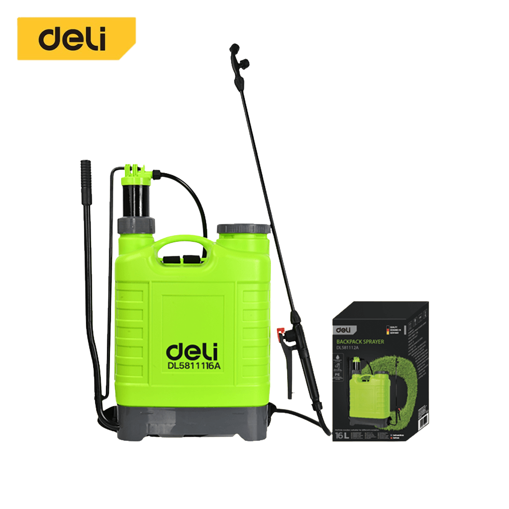 ถังพ่นแบบสะพายหลัง DELI EDL581116A-GN-01 16 ลิตร สีเขียว